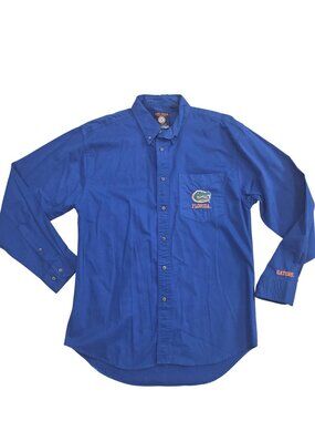 Florida Gators long sleeve Blue Button-Up Shirt Three Square X-Large 100% Cotton
